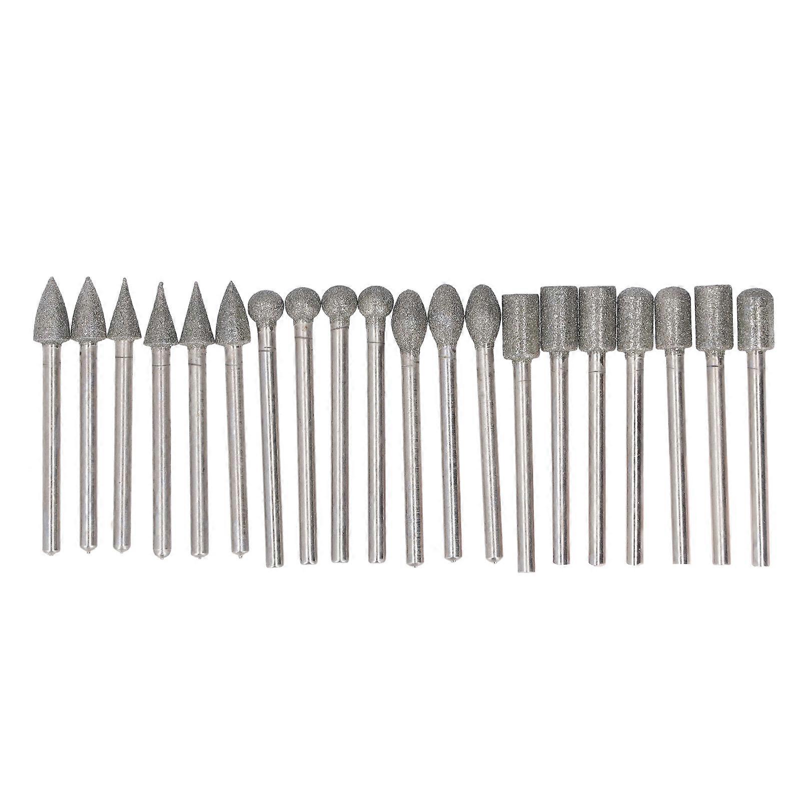 20Pcs Grinding Bits Rotary Burr Set 1/8in Shank Universal Fitment for DIY Polishing Engraving
