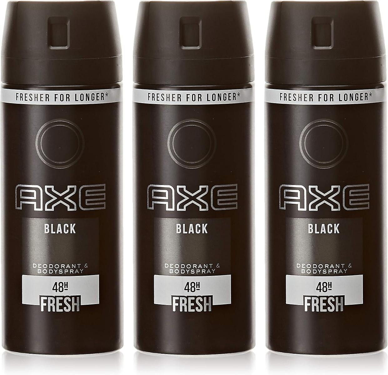 3 x Axe Deodorant Body Spray150ml - Black