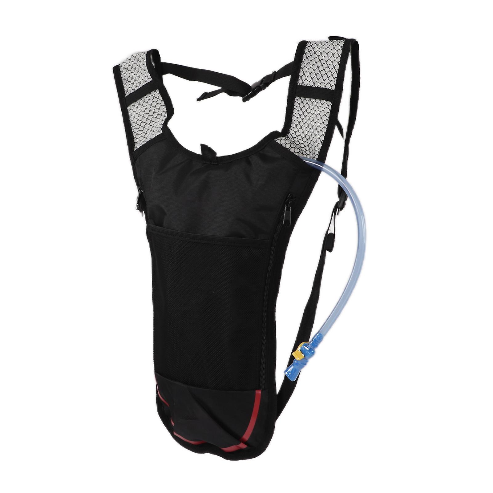 Water Bladder Lightweight Breathable Multifunctional Water Backpack with 2L Water Bag Straw for Running Hiking CyclingRed