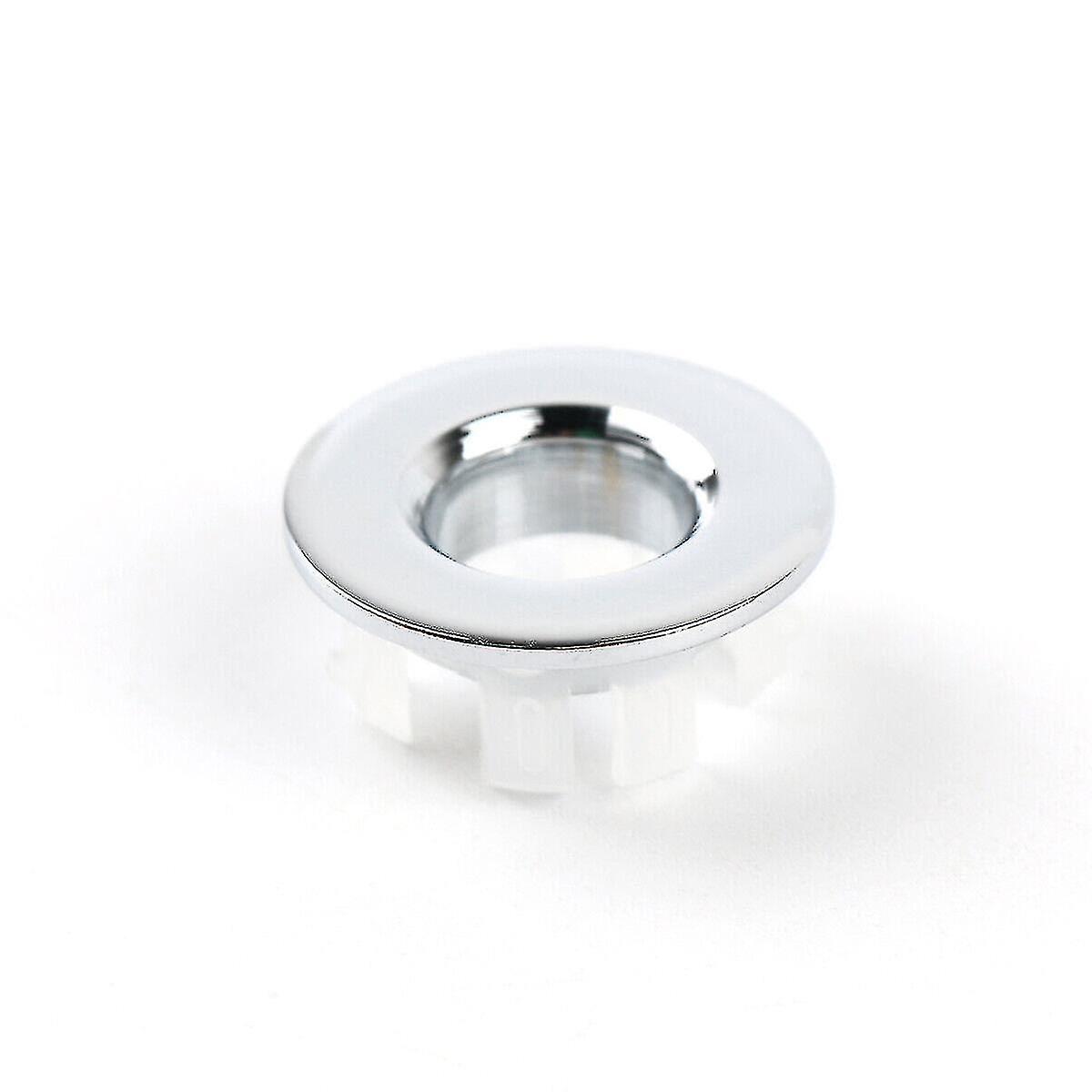 2pcs Bathroom Basin Sink Spares Round Overflow Ring Chrom Hole Cover Insert-hao