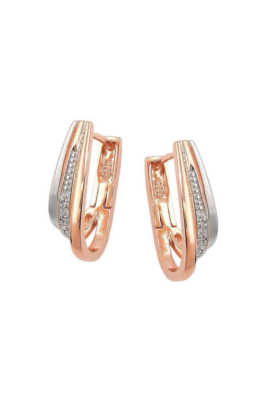 Hoop Earrings Two Tone Silver 925 - Gl93688