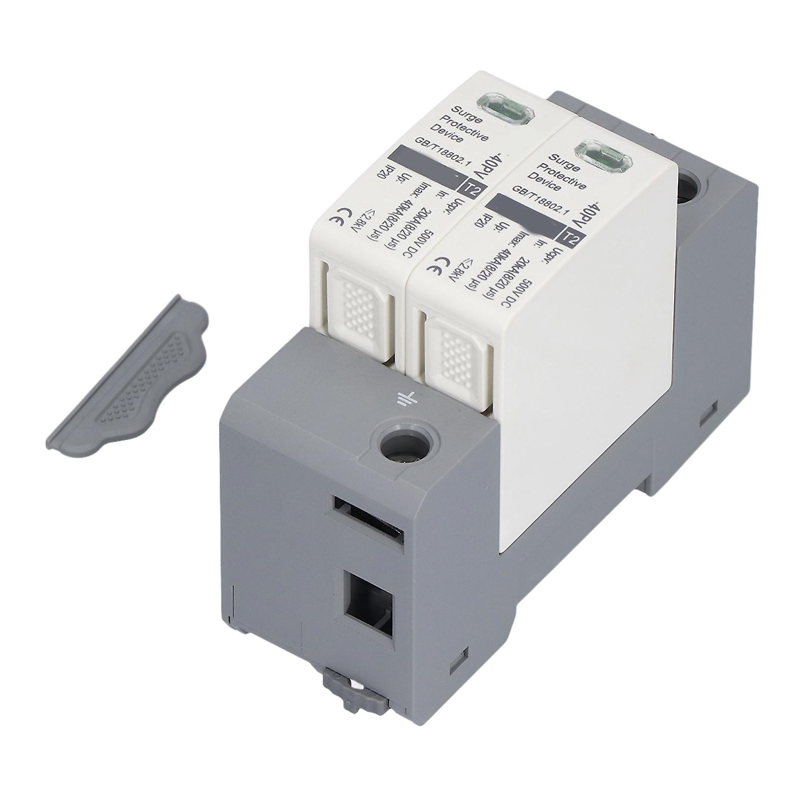 Risegun Surge Protective Device 2P Voltage Protection Arrester Protector 20‑40KA 500VDC CHLT‑40PV
