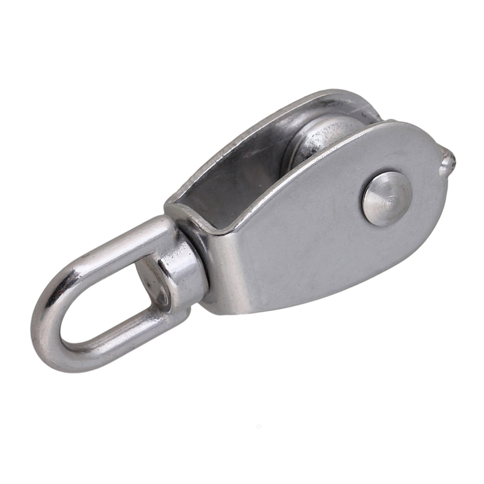 20 Pieces Silver Steel Single-sheaved M15 Pulley Block Loading Capacity 35kg