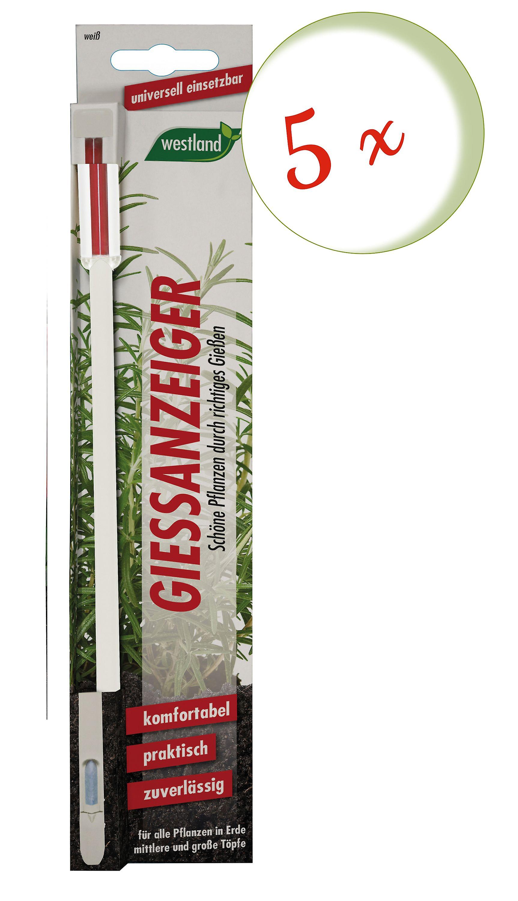 5 x WESTLAND® watering indicator for potting soil, 26 cm white