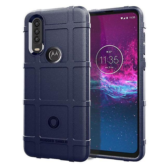 Durable Shockproof Protective Shell Case for Moto P40 Power - Blue