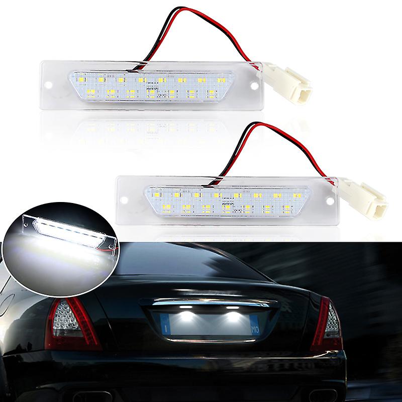 2pcs Led License Plate Light Number Plate Lamp For Maserati Quattroporte 2003 2004 2005 2006 2007 2008 2009 2010 2011 2012