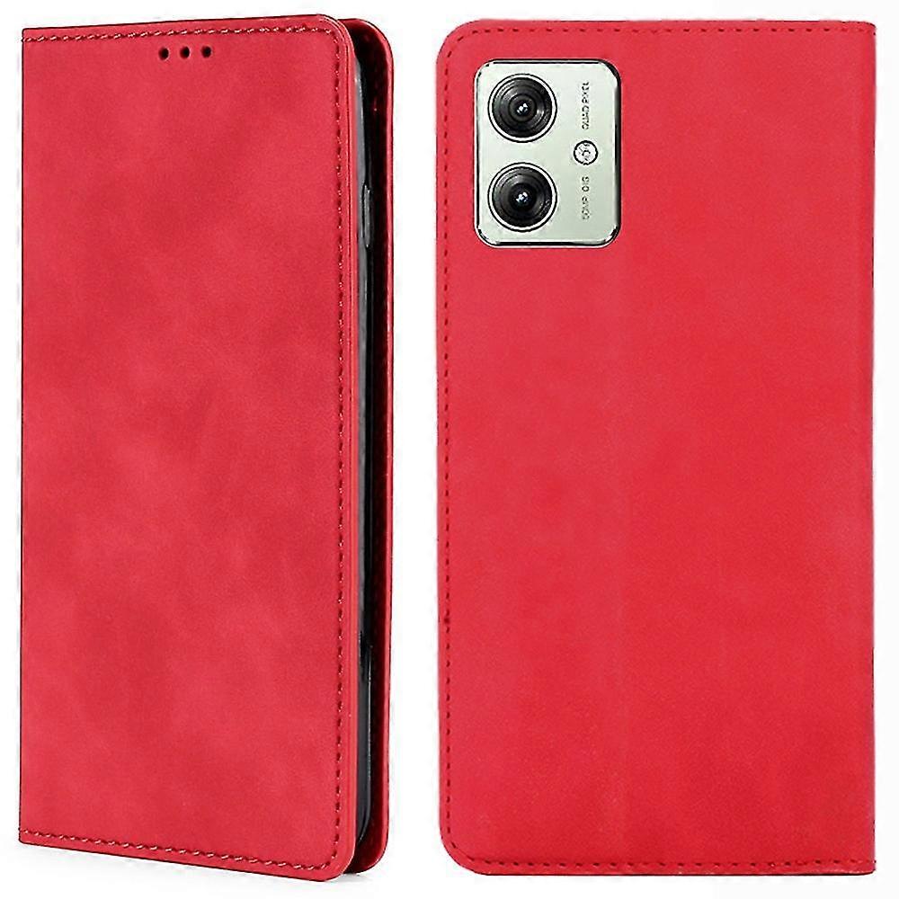 جراب جلدي مع حامل وفتحات للبطاقات لهاتف موتورولا موتو جي 54 5 جي