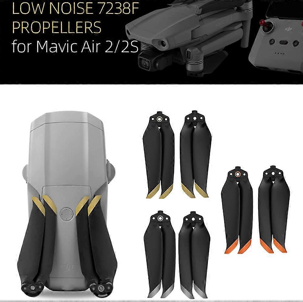 Low Noise Propeller for 2S Drone Props Quick Release Propellers Blades Props Colorful Drone Propeller Blade (4 Pairs Orange)