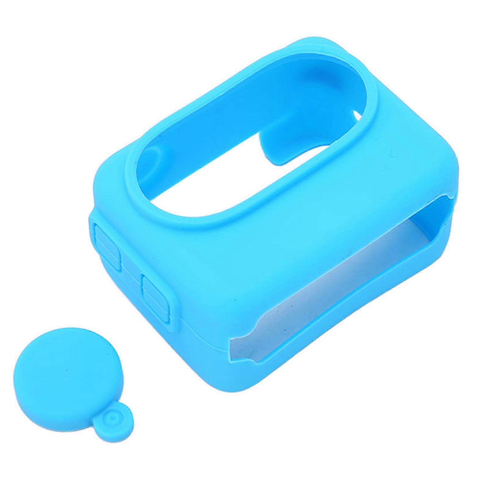 Camera Protective Case Silicone Dust Proof Scratch Resistant Thumb Camera Case For Insta360 Go3 Blue