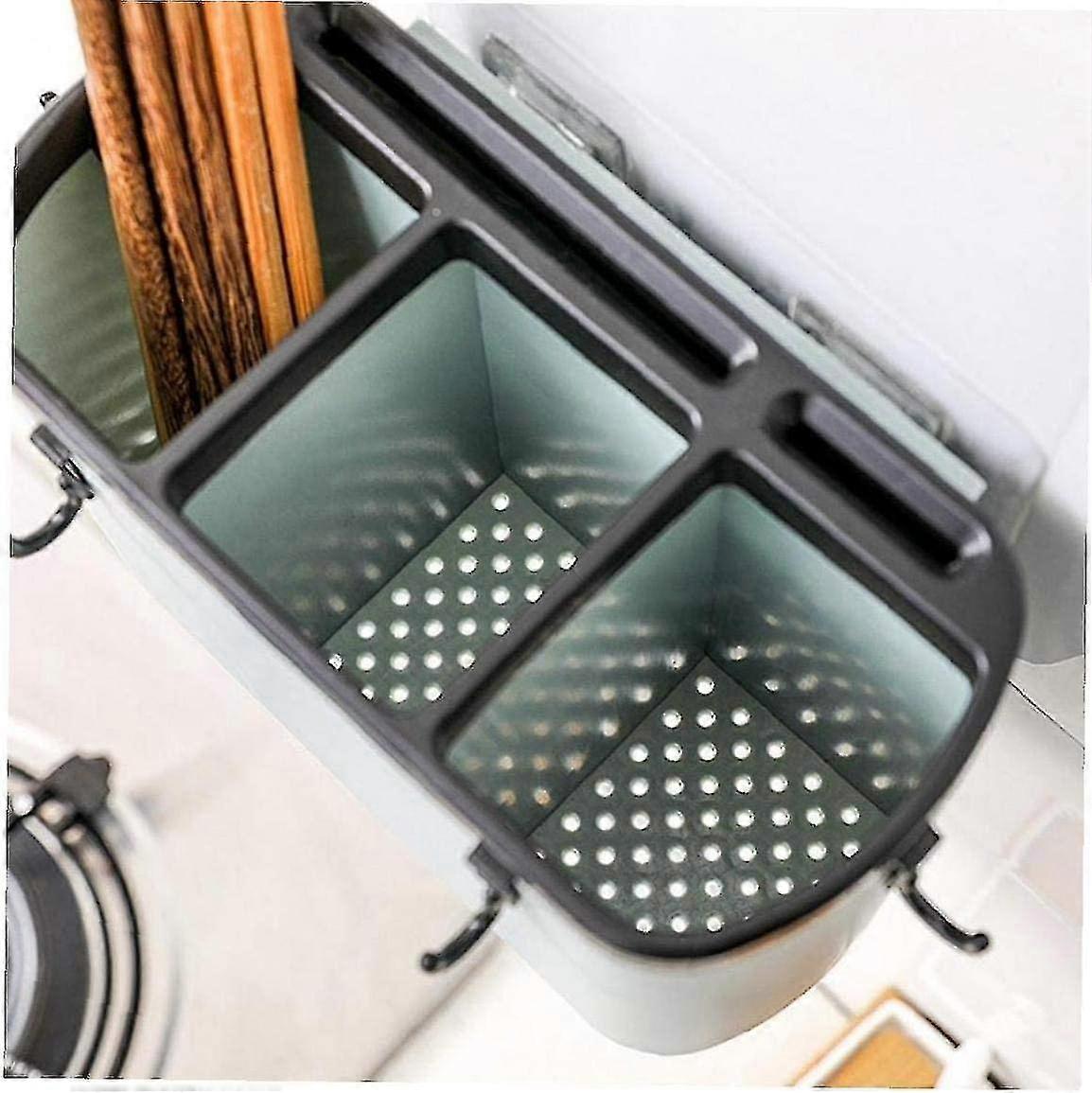 Kitchen Cage Tableware Storage Box Wall-mounted Chopstick Tube Tableware Storage Organizer