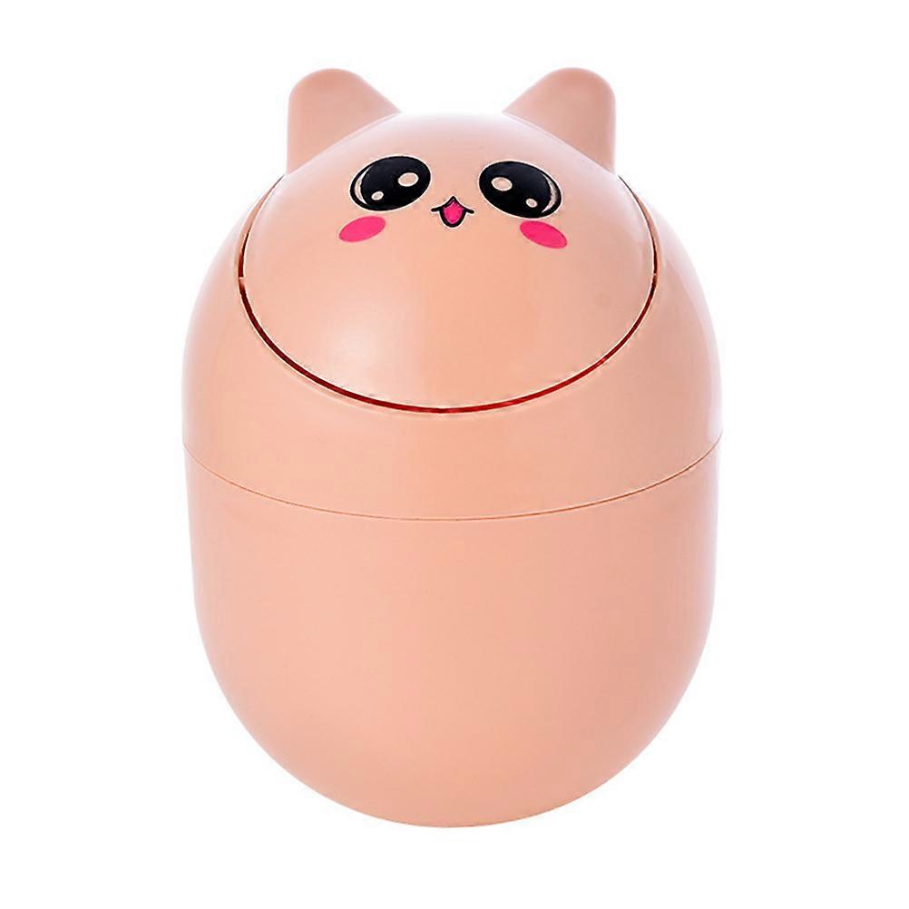 1pc Household Storage Bin Desktop Trash Can Small Trash Can Lovely Trash Bin