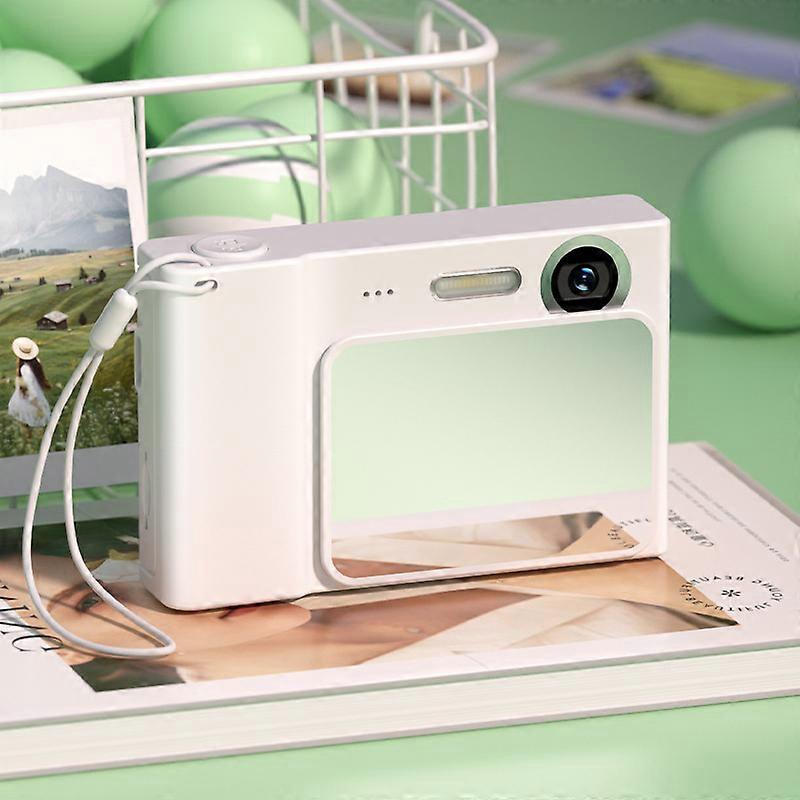 Retro Ccd Card Camera,Entry Level Dslr Camera,4K Dual Camera Complementary Lighting White