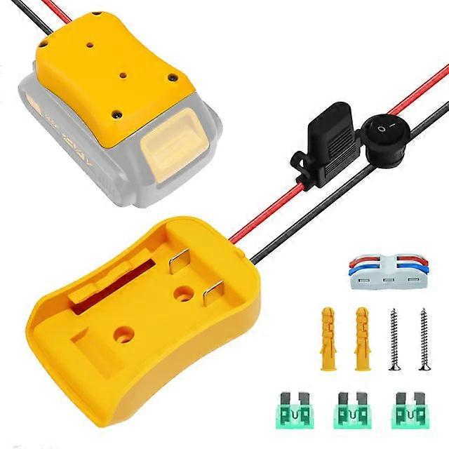 Power Wheels For 20v Adapter Battery Converter Kit With Fuse Switch Terminals & 12 Awg Wire