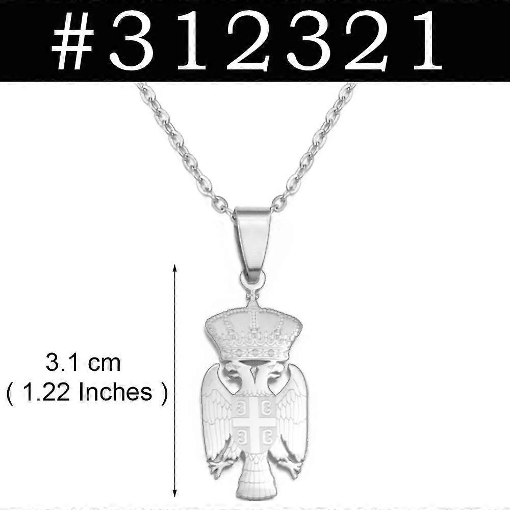 31cm סרביה נשר שרשראות תליון נירוסטה חומר לנשים בנות סרביה תכשיטים סרבית 312321