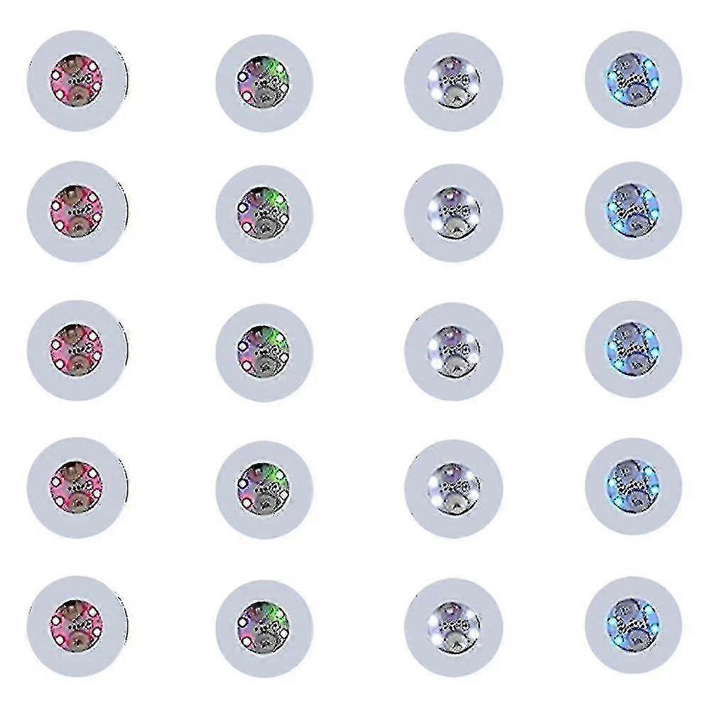 25 Pcs Led Coaster Round Flash Cup Mat