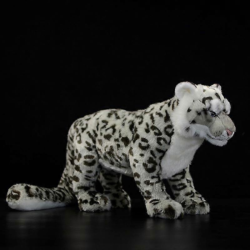 Fsw 50cm Snow Leopard Soft Stuffed Plush Toy Realistic Simulation Original Panthera Uncia Uncia Animal Model Doll Audlt Gift