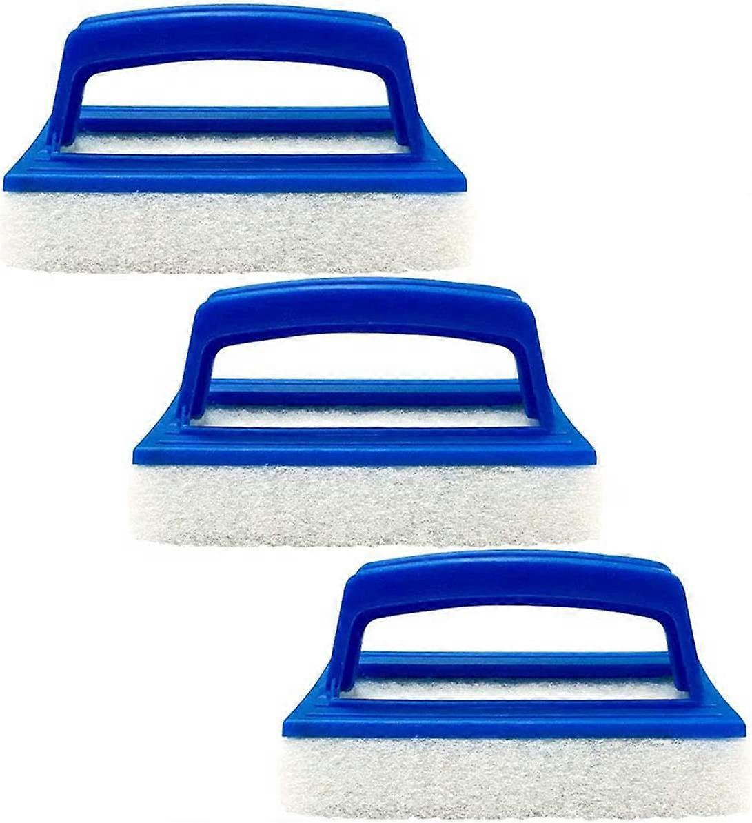 Swimming Pool Sponge Brushes Edge Cleaner, Swimming Pool Brush Swimming Pool Brush with Algae Sponge Handle, 3 Swimming Pool Swimming Pool Algae Brush