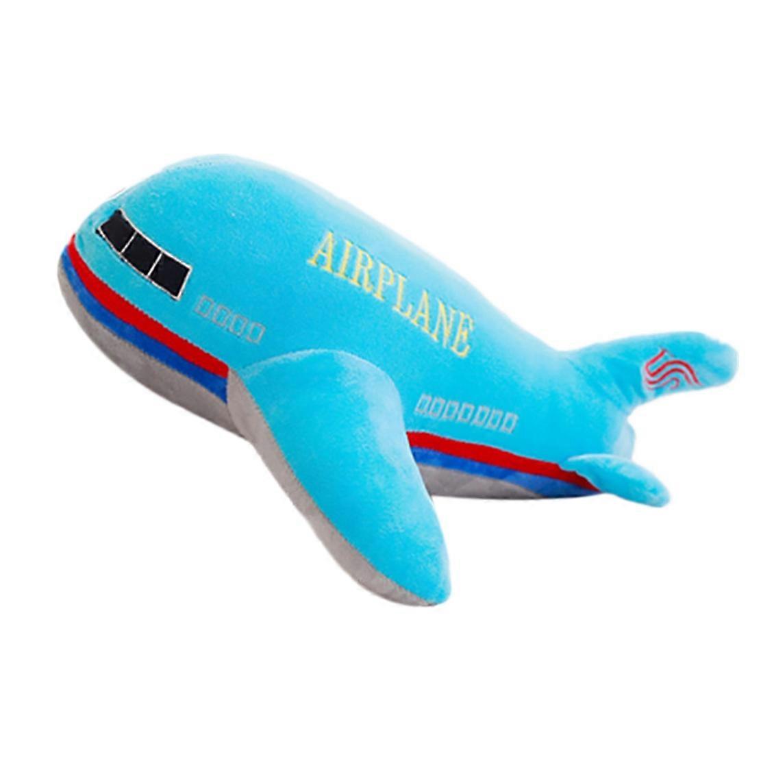 New 40cm Size Simulation Airplane Kids Sleeping Back Cushion Soft Aircraft Pillow Dolls Blue