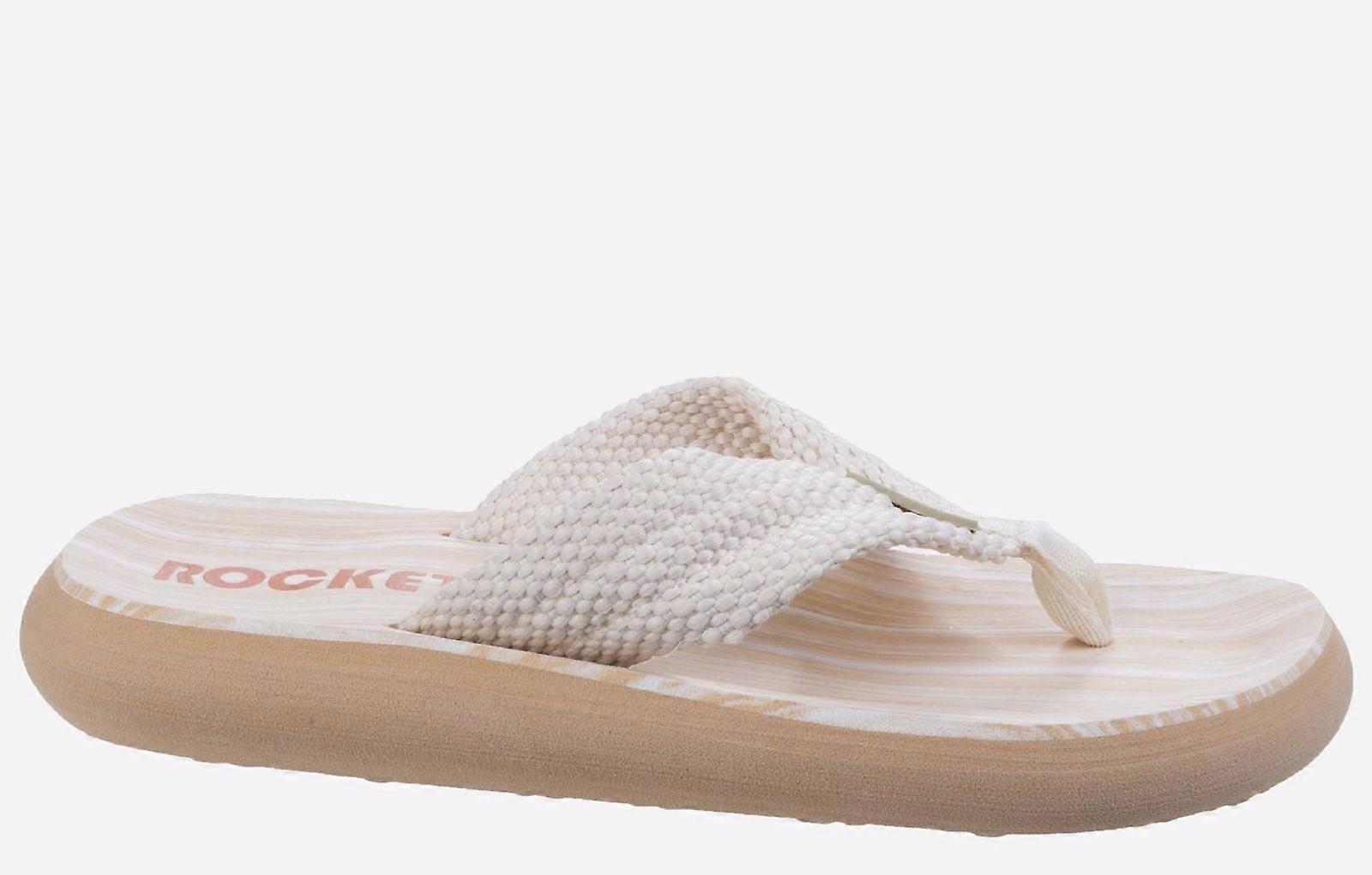 Rocket Dog Sunset Webbing Flip Flops Double Cream