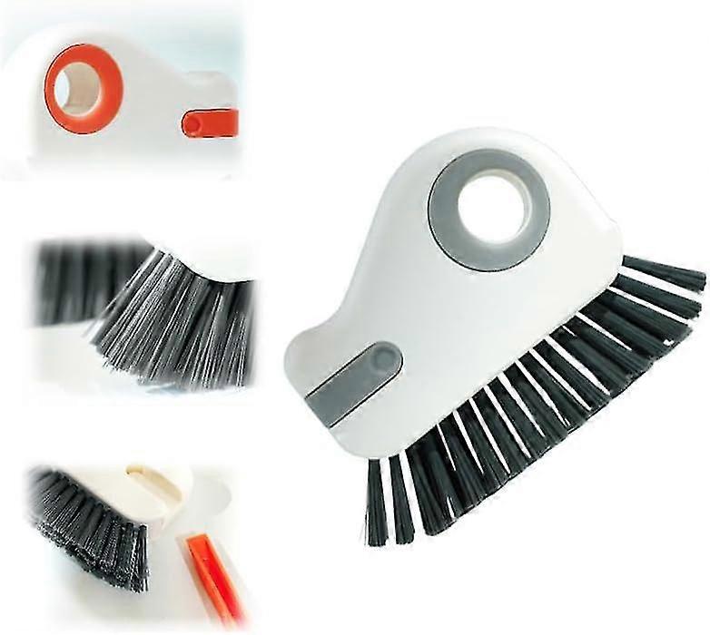 2 In 1 Groove Cleaning Brush Window Track Cleaning Tools, 2024 New Multifunction Hard Bristle Crevice Cleaning Brush with Hidden Scraper