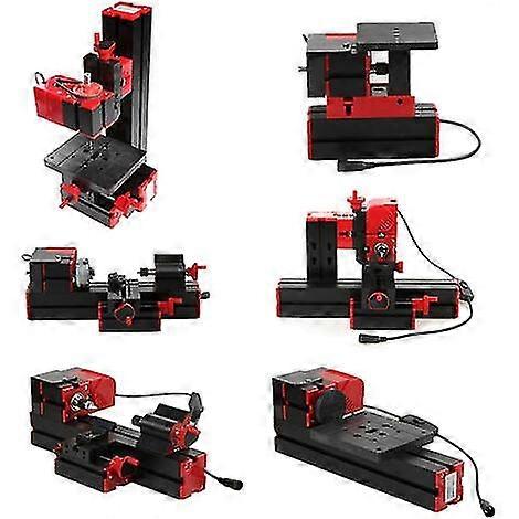 Mini tour ametaux, mini petite machine-outil combinee, scie multifonction six en un, fraiseuse, perc