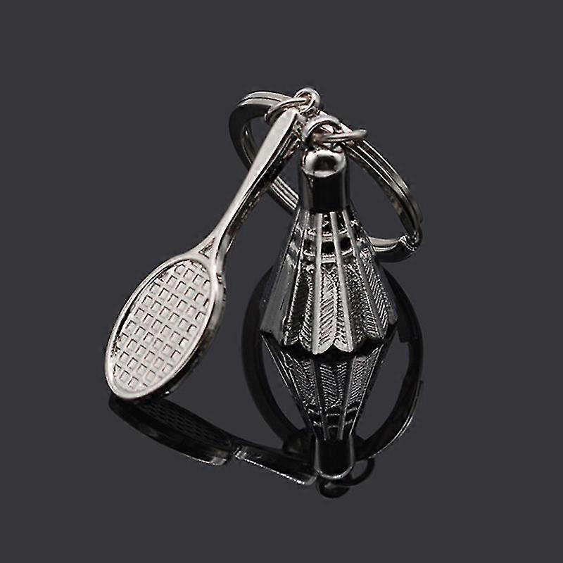 Creative gifts accessories Badminton and racket key chain shuttlecock keychain