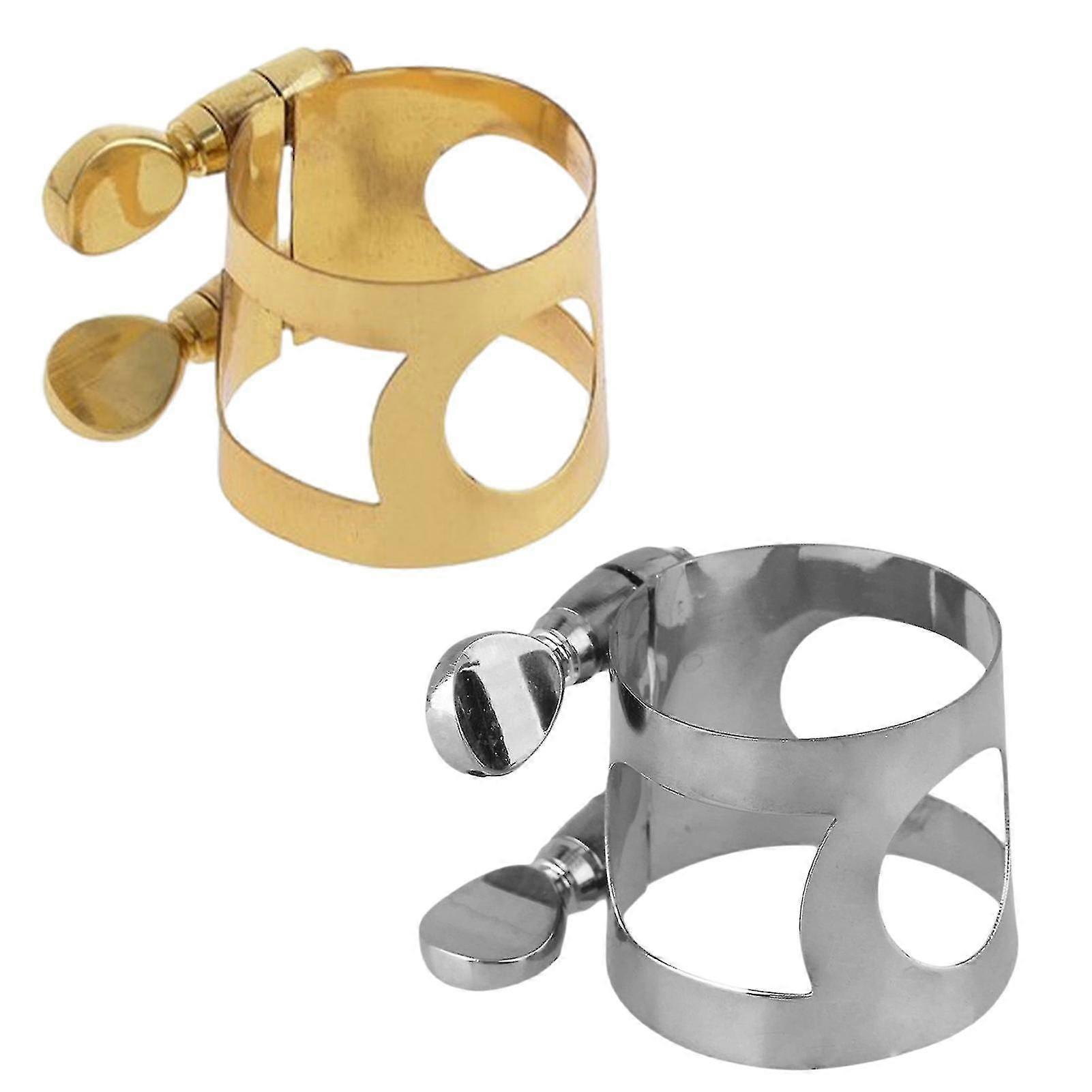 2pcs Saxophone Ligature Woodwind Accessories Universal Fit Adjustable Screws