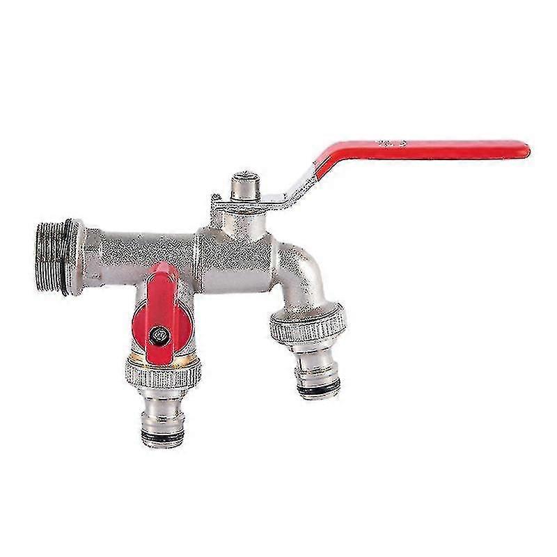 مزدوج الثنائي منفذ حديقة في الهواء الطلق صنبور صمام صنبور 1/2 "/ 3/4" صنبور خرطوم حديقة نحاسي مقاوم للصقيع موصل خرطوم خزان المياه- Yvan