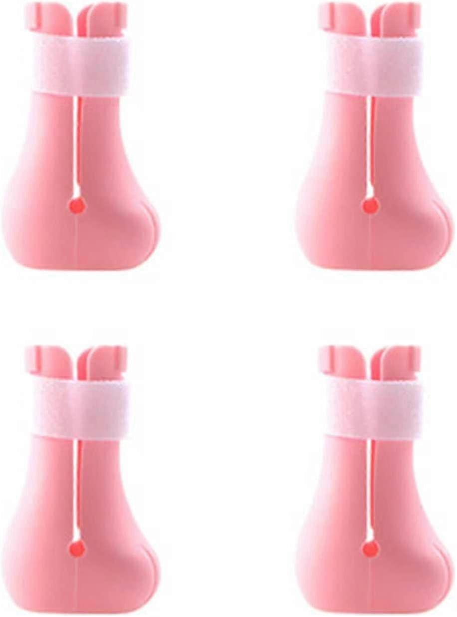4 Pcs Silicone Cat Adjustable Multifunctional Foot Cover (pink)