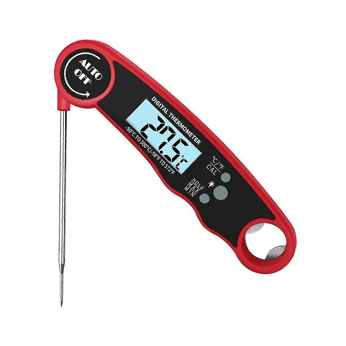 Meat Thermometer, Instant Read , Digital Food Thermometer, Backlight Lcd Screen Foldable Long Probe