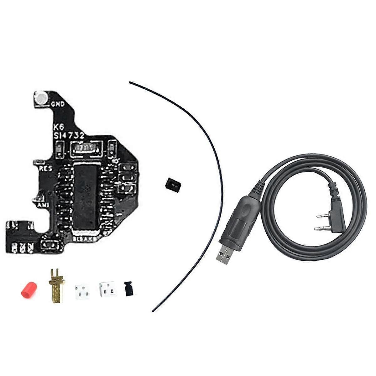 SI4732 Radio Module+USB Programming Cable for UVK5/UVK6 Shortwave Modification Module Dual Antenna Solution
