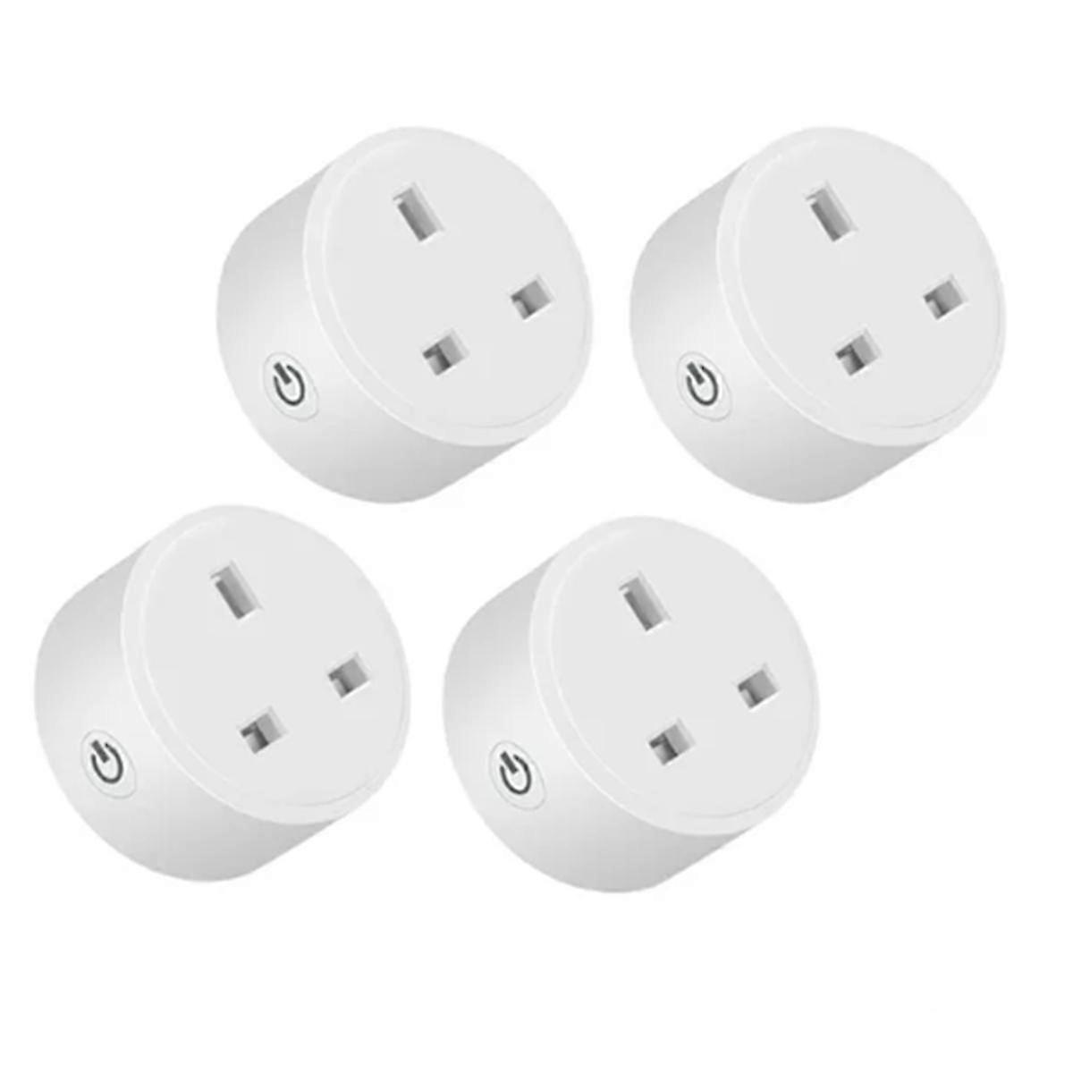 4 Pcs Tuya Zigbee Smart Socket 16A Home Powers Monitor Powers Outlet Smart Life Voice Control Alexa