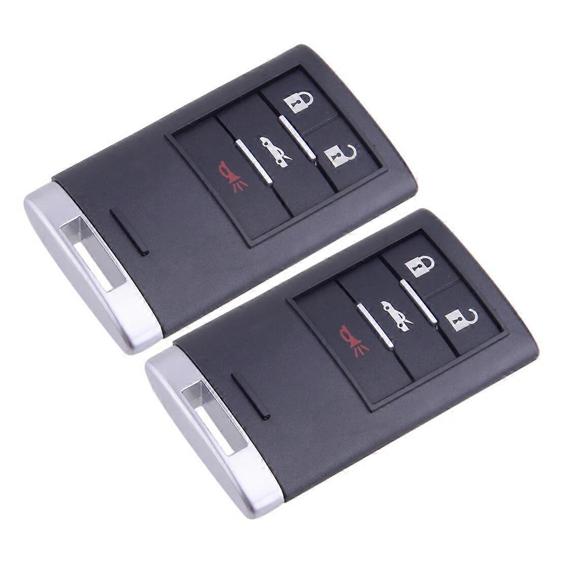 2Pcs M3N5WY7777A 4 Button Car Remote Key Fob Shell Case Fit For Chevrolet Corvette 2008-2013 Cadillac XLR 2008-2009 Accessories