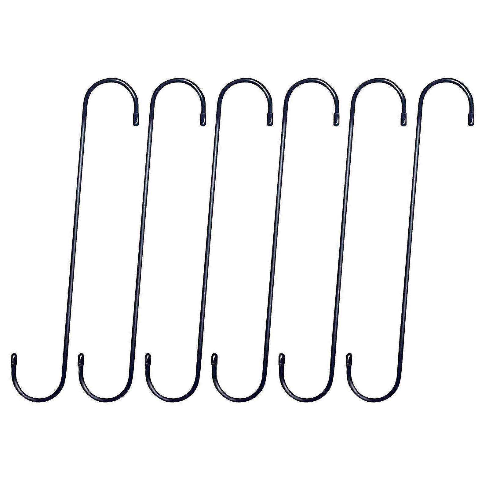 6pcs/pack Basket Bird Feeder Hook Heavy Duty S Shaped Iron For Trees Hanging