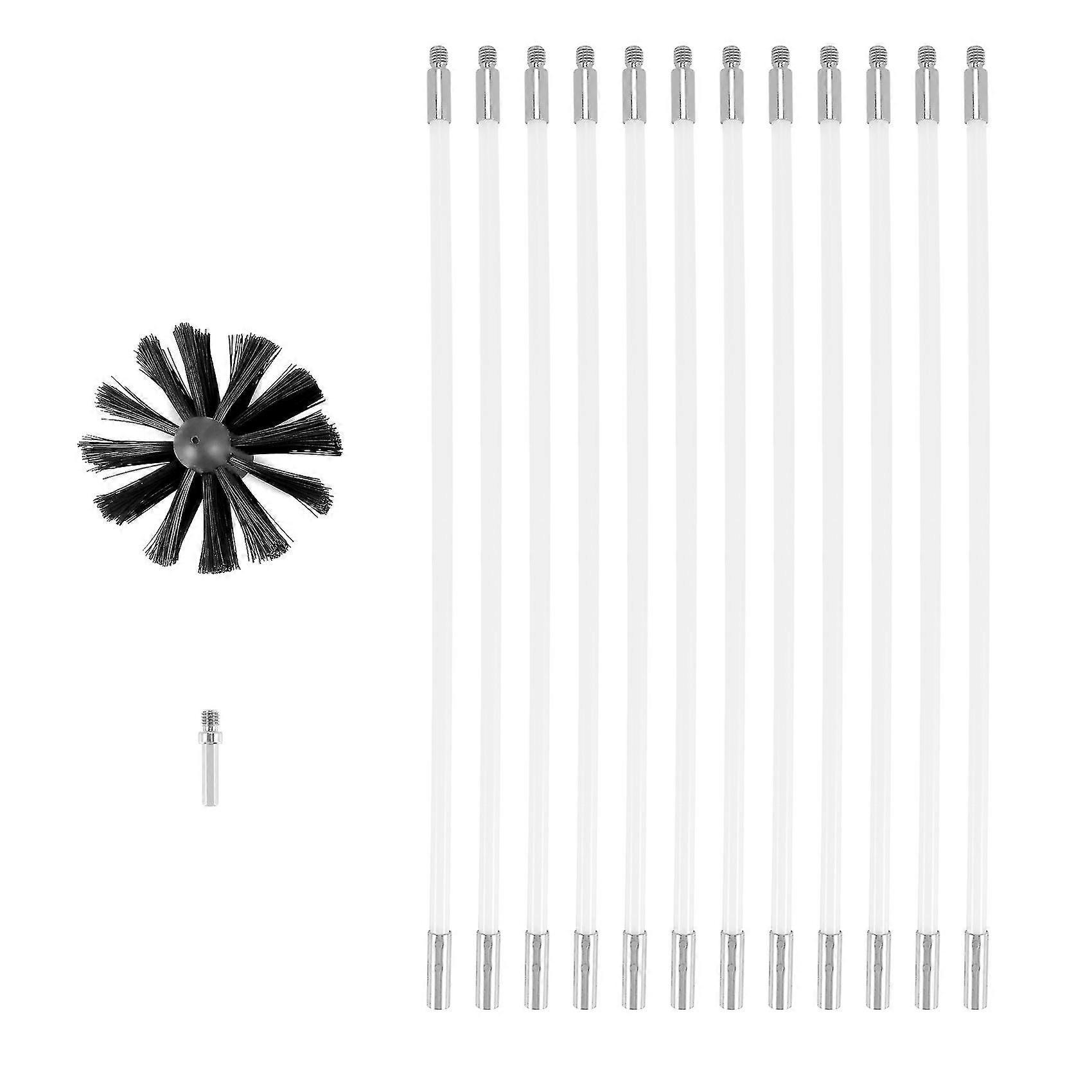 14pcs Chimney Cleaner Brush Clean Sweep System Fireplace Kit Rod Tool Set Home Kichen Cleaning Brus