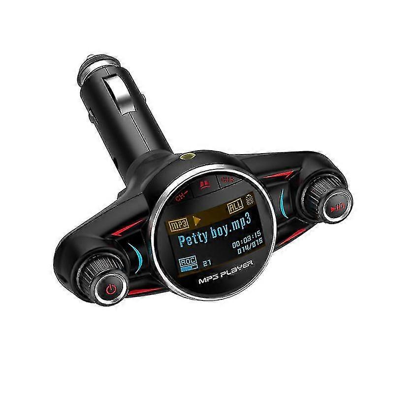Bt-08 Universal Bluetooth 4.0 Car Kit Mp3 Player Fm Transmitter 2.1a Single Usb Car Charger Built-in Mic Support Aux-in