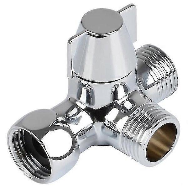 4-Point Three-Way Shower Water Valve for Bidets and Showers, Durable Brass, Easy Installation, G1/2 Compatibility