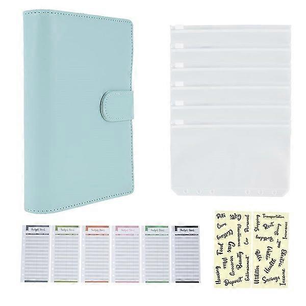 A6 PU Leather Budget Binder with Cash Envelopes