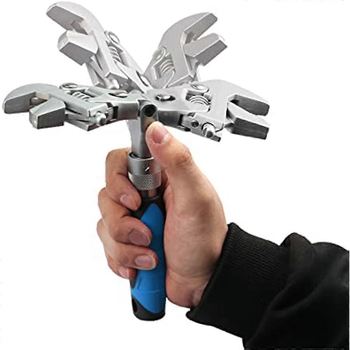 5 In 1 Telescopic Shaking Head Ratchet Wrench 2022 New 180 Rotating Adjustable Cresent Wrenches Tool Premium Torque Adjustable Spanner Ratchet Wrench 