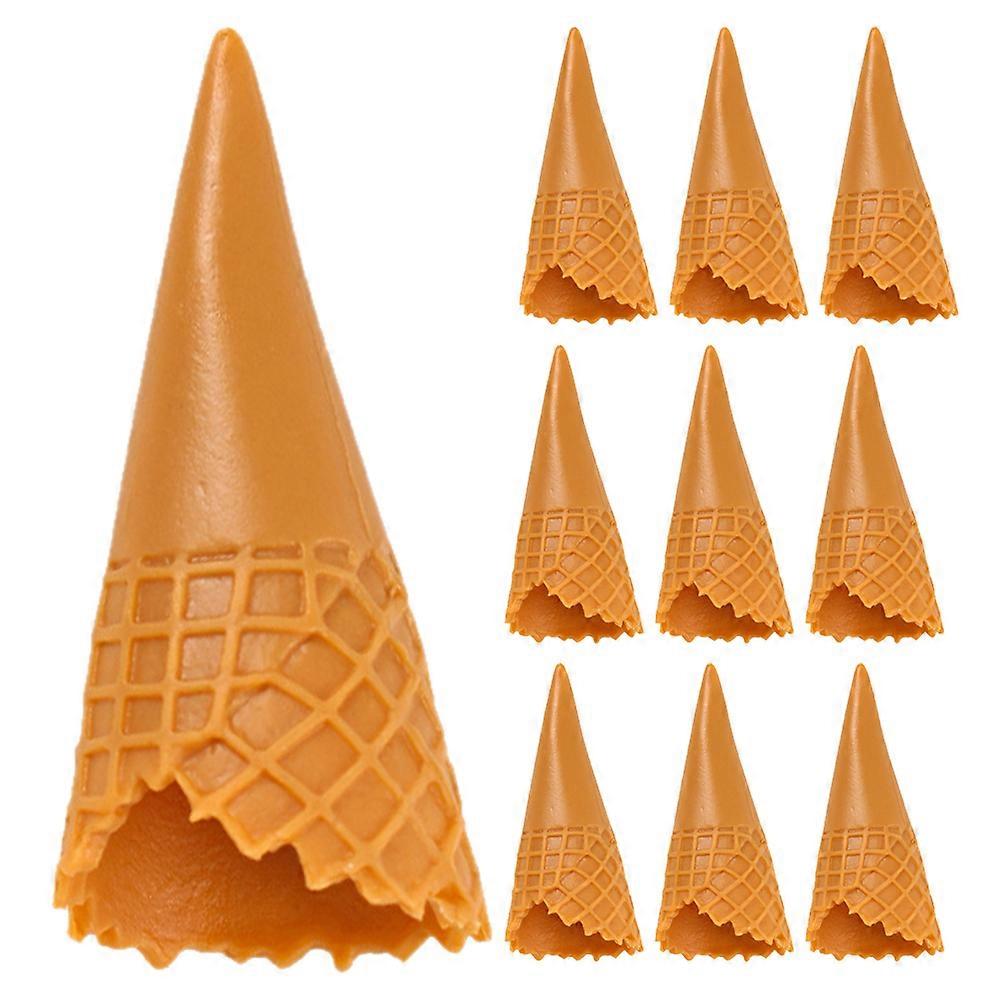 12pcs Ice Cream Cone Model Realistic Ice Cream Cone Artificial Mini Ice Cream Cone for DIY