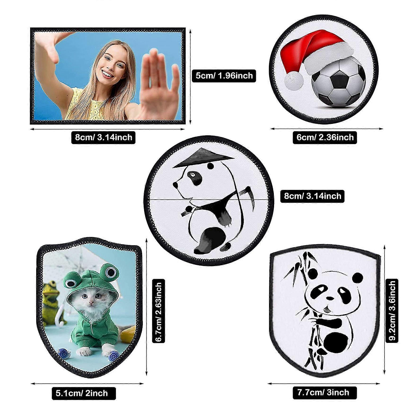 60pcs Sublimation Blanks Patches Fabric Iron-on Patch Blanks Repair Blank Patches For Diy Hats Shir