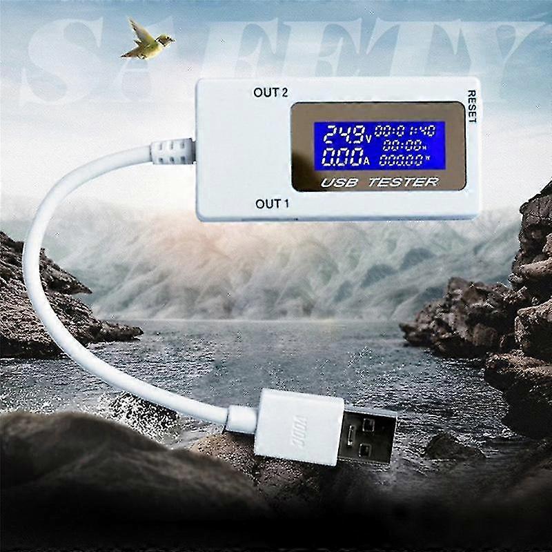 Mini Dual Usb Current Voltage Tester Usb Ammeter Charging Tester Monitor Usb Ports Digital Display