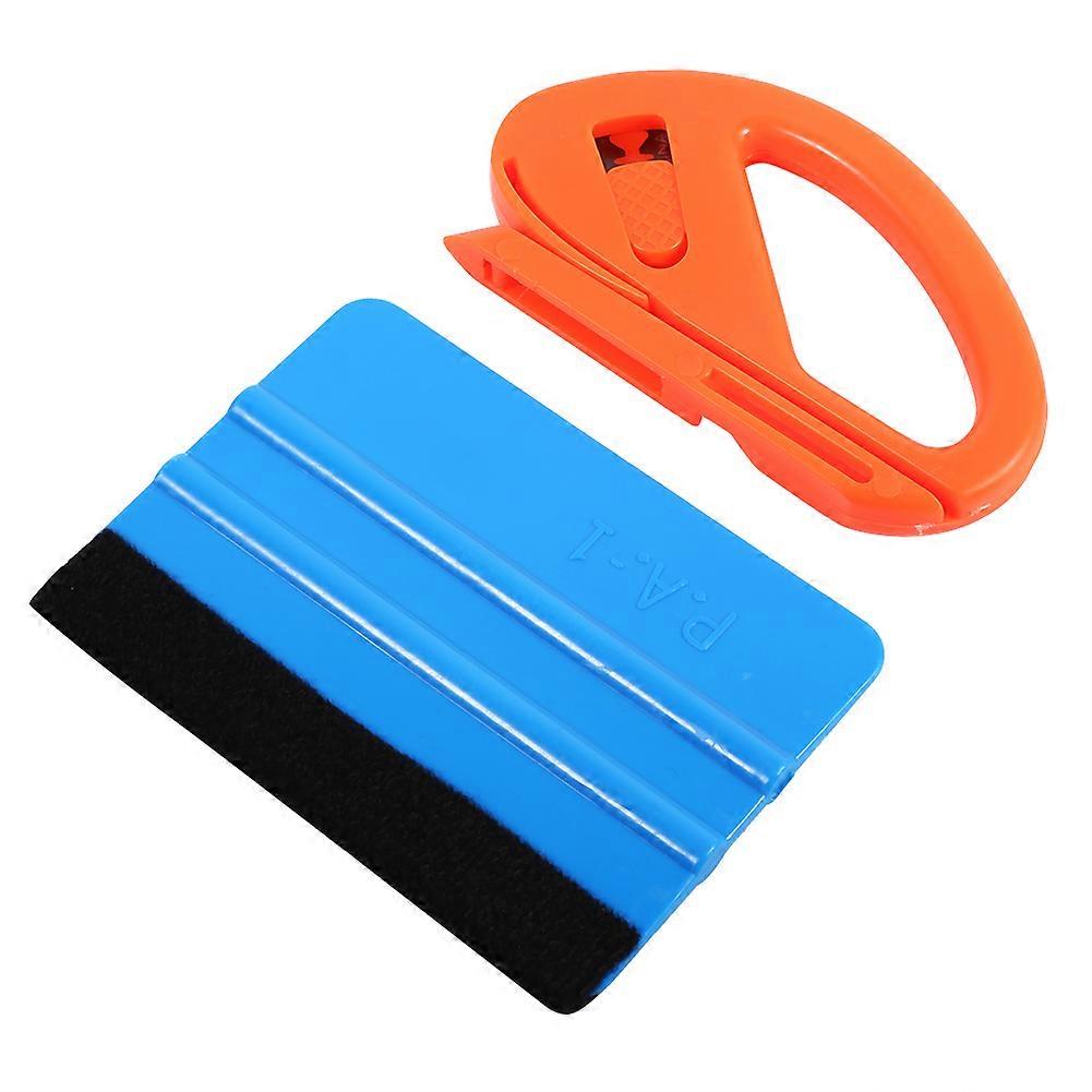Vinyl Safety Cutter & Felt Edge Squeegee Scraper Kit Vehicle Car Wrapping Tools