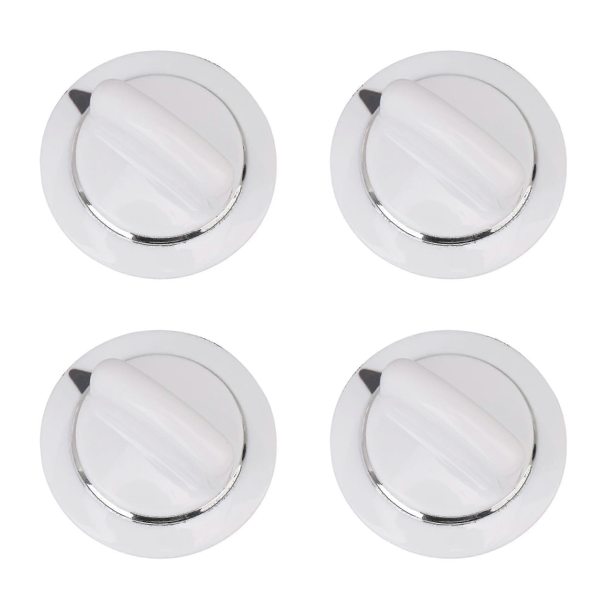 4 X White Timer Control Knob We01x20374 Replacement For Ge Dryer Machine
