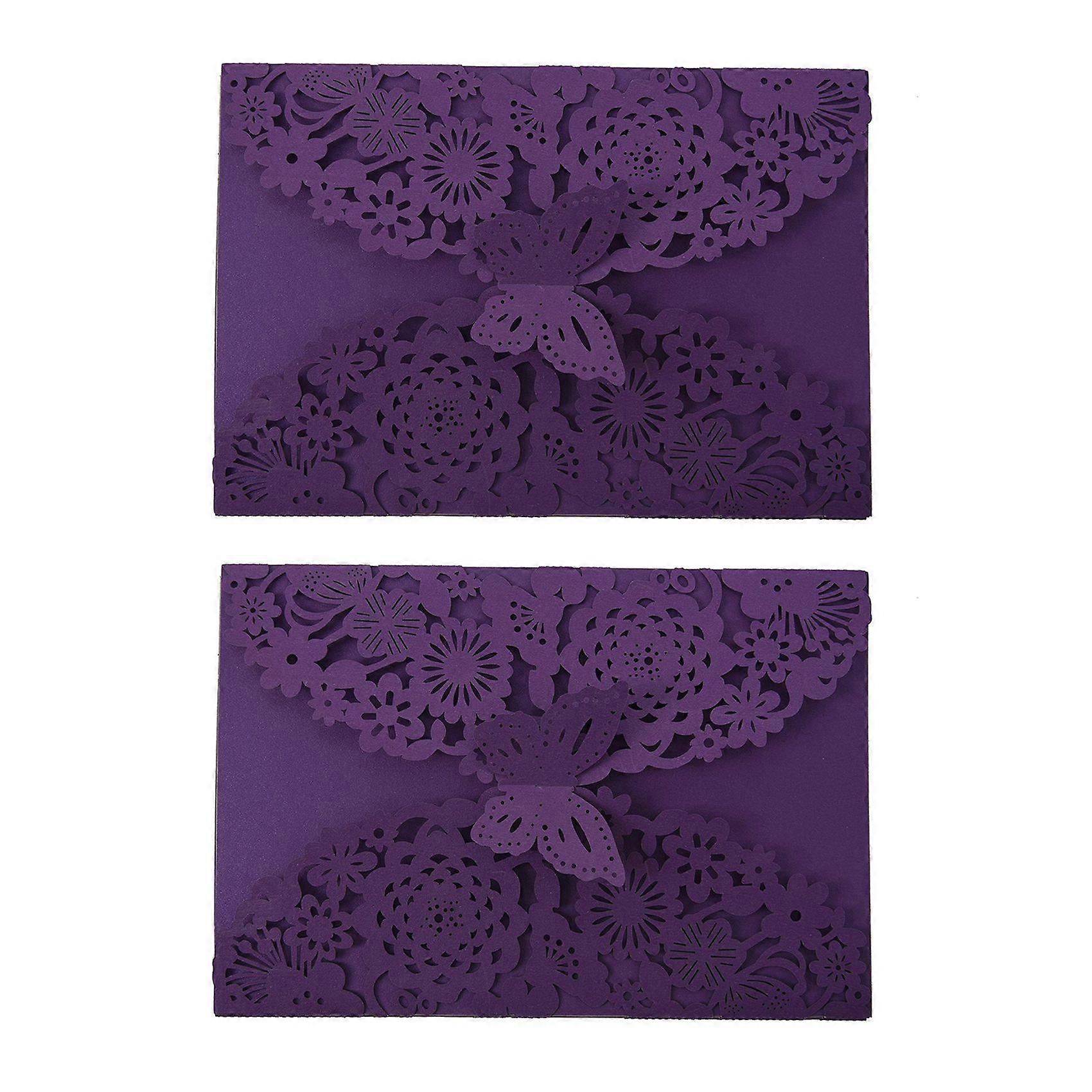 20Pcs/Set Delicate Carved Butterflies Romantic Wedding Party Invitation Card Envelope Invitations f