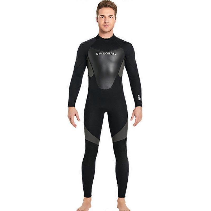 EVAGO Wetsuit for Men 3mm Neoprene Full Wetsuit, Back Zip Long Sleeve One Piece Wetsuit Jumpsuit for Scuba Diving Surfing Snorkeling