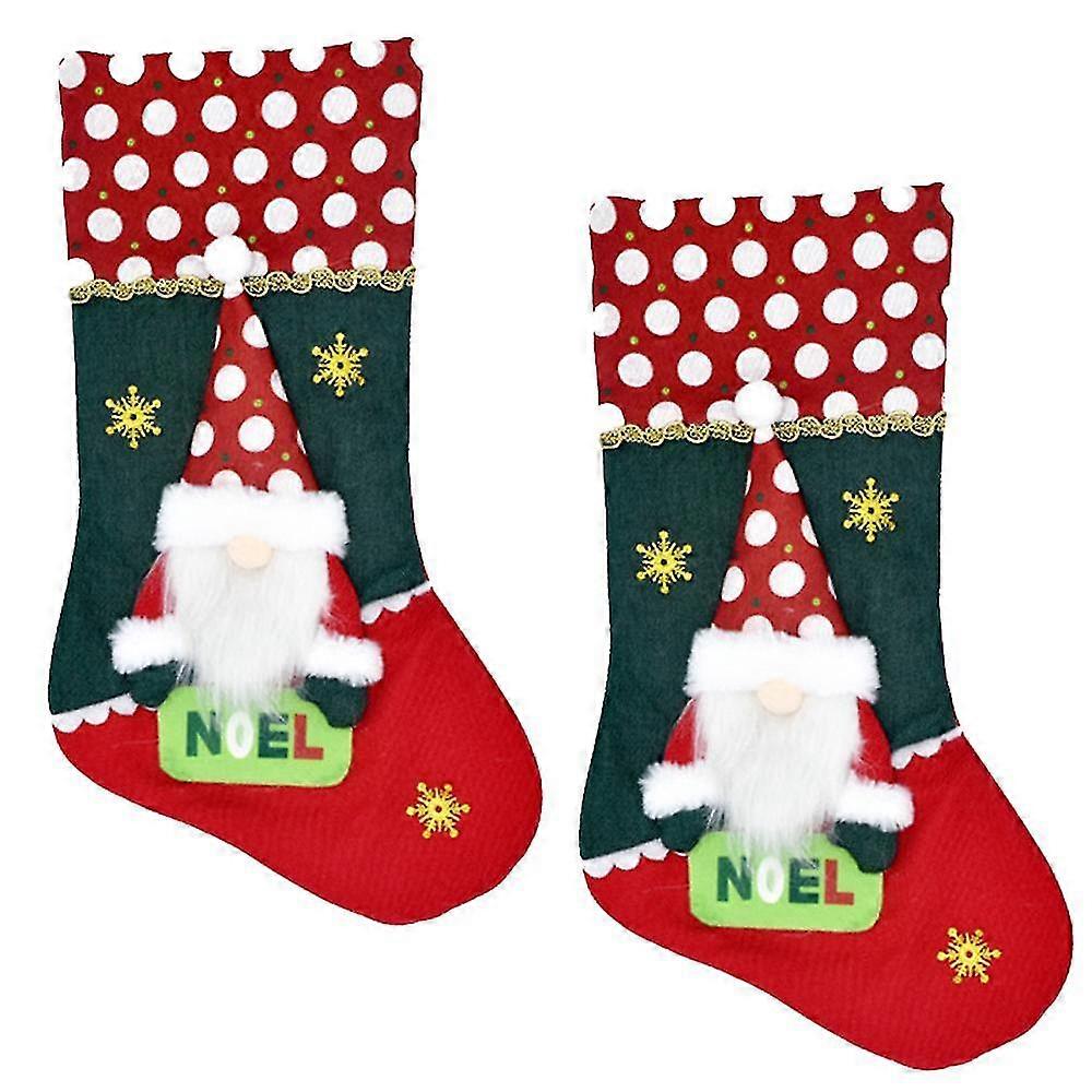 Christmas Stockings, Christmas Elf Stocking Ornaments For Family Holiday Xmas Party Decorations