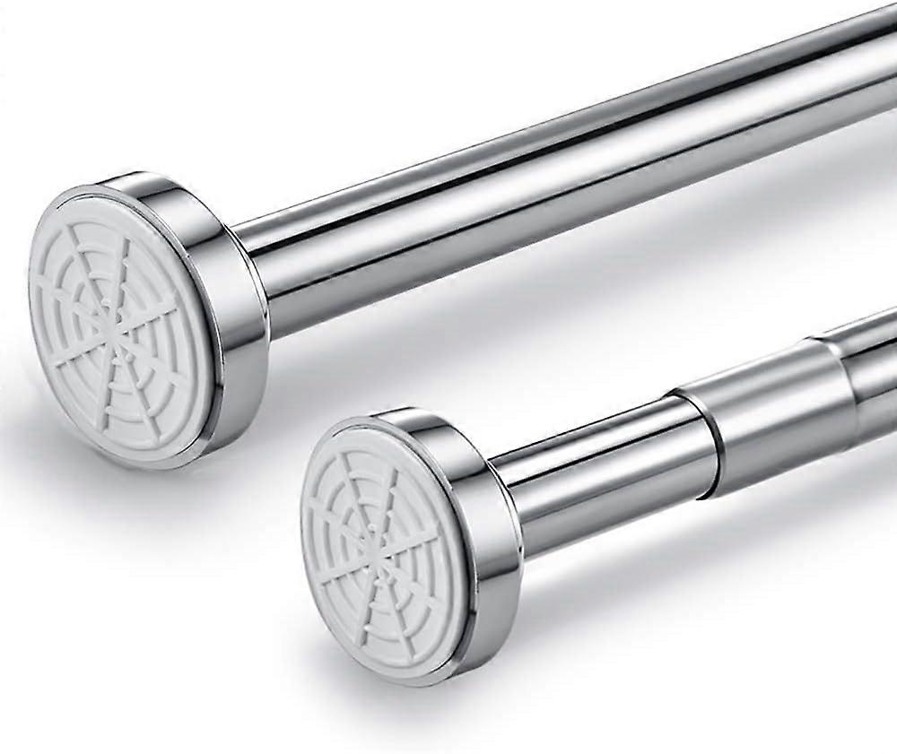 ステンレス鋼伸縮ロッド150cm-260cm拡張可能、穴あけなしのシャワーカーテンロッド、回転させることで調整可能なクランプロッド、ショーとしてしっかりと保持