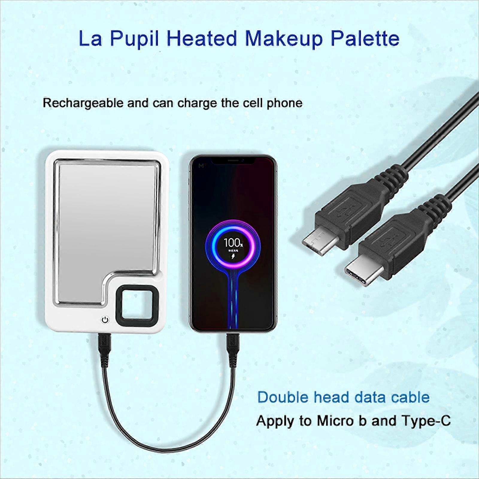 加熱メイクアップパレットビューティーネイルアート顔料ブレンディングヘラと混合