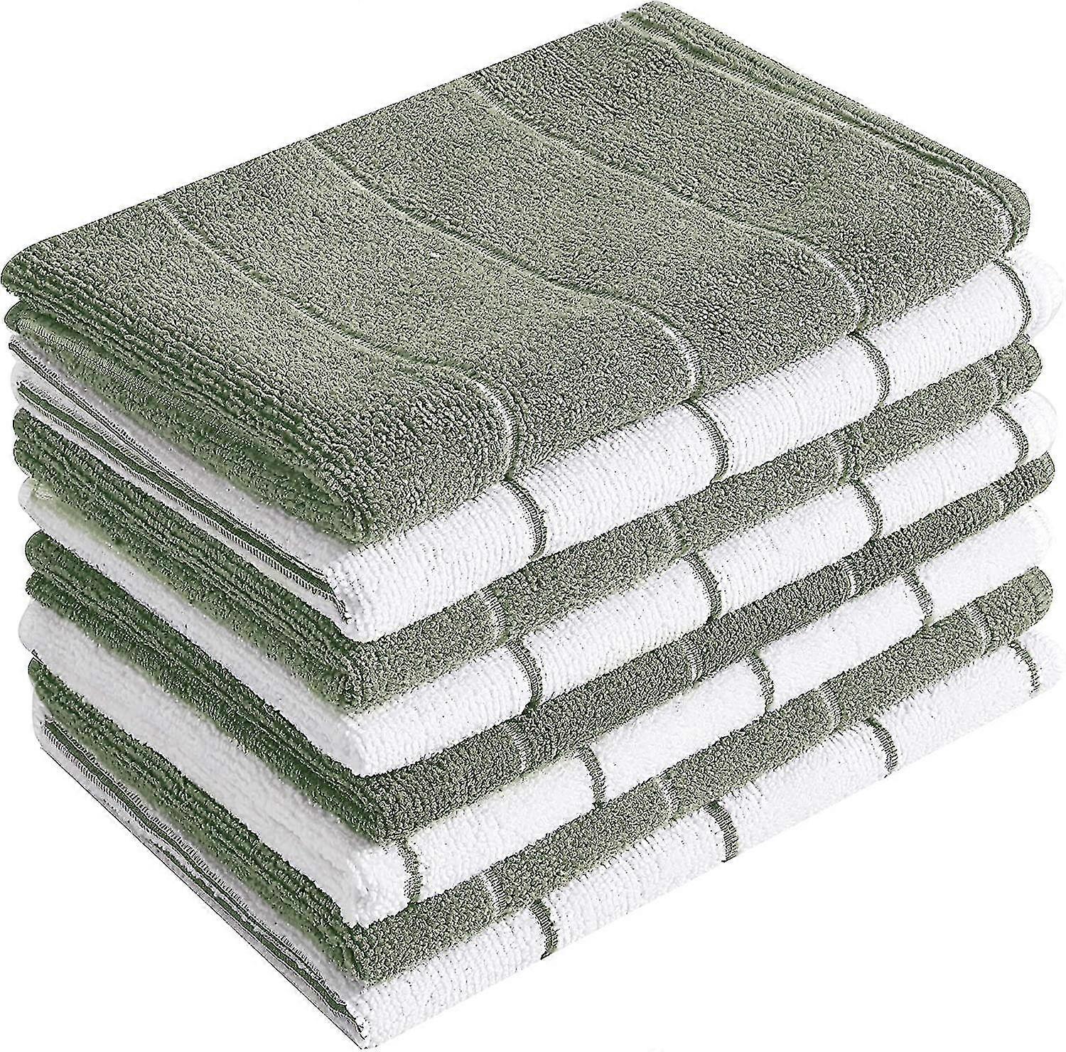 Microfiber Kitchen Towels - Super Absorbent, Soft, Solid Color, 8 Pack